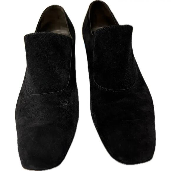 Vintage Salvatore Ferragamo Black Suede Heels – Made in Italy, Size 8 - Picture 3 of 6